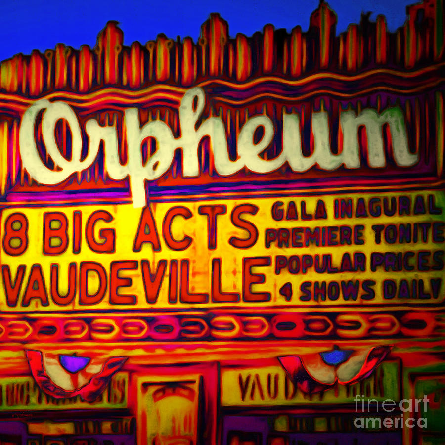 Vaudeville Night At The Orpheum Theater 20151222 square Photograph by Wingsdomain Art and Photography