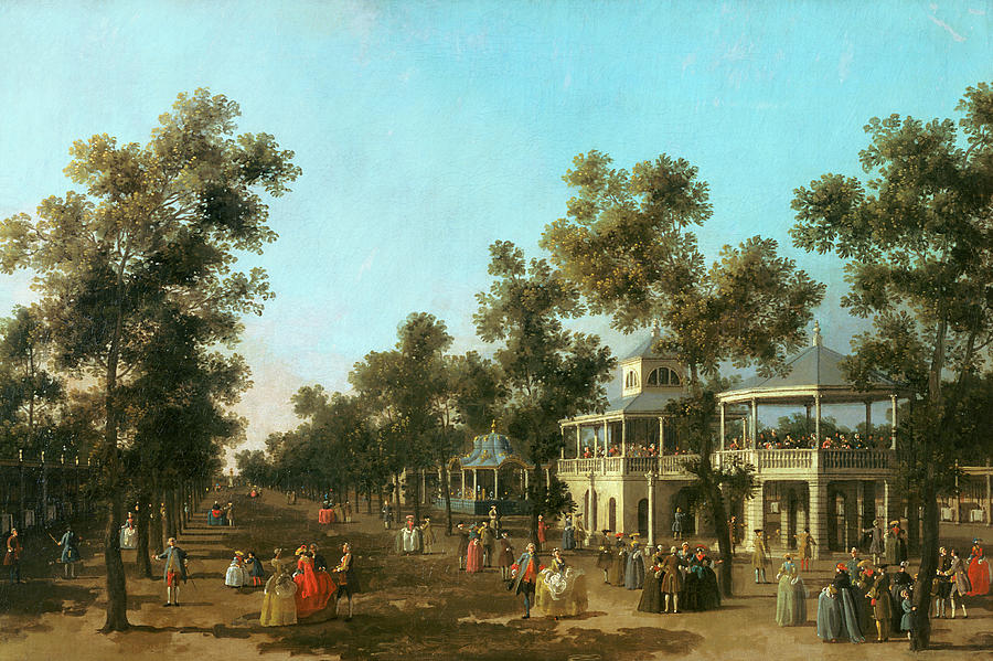 Canaletto Painting - Vauxhall Gardens the Grand Walk by Canaletto