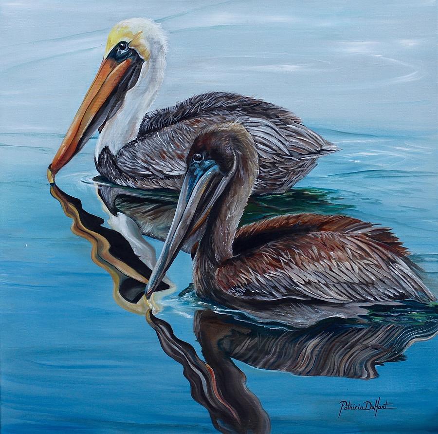 VB Pelicans Painting by Patricia DeHart | Fine Art America