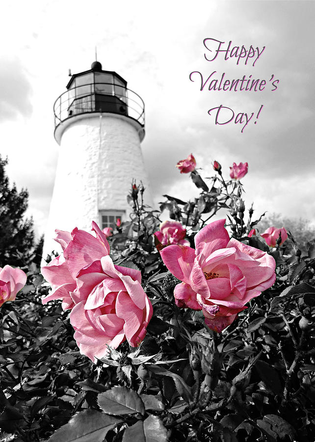 Lighthouse Photograph - VD Roses by Dark Whimsy