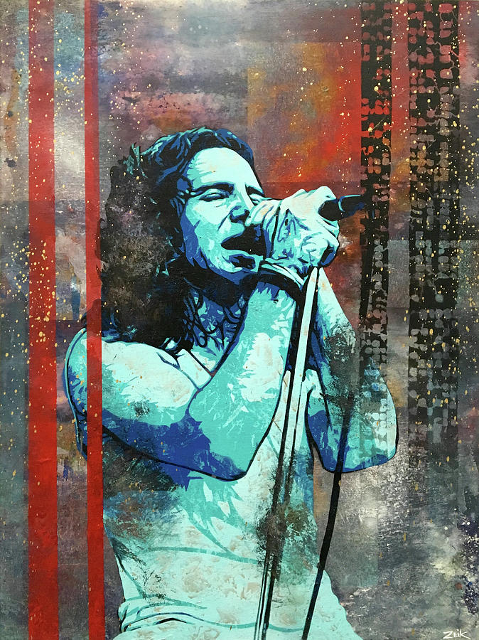 Kurt Cobain Painting - Eddie by Bobby Zeik
