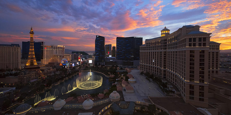 Sunset Photograph - Vegas by Night by Chad Dutson
