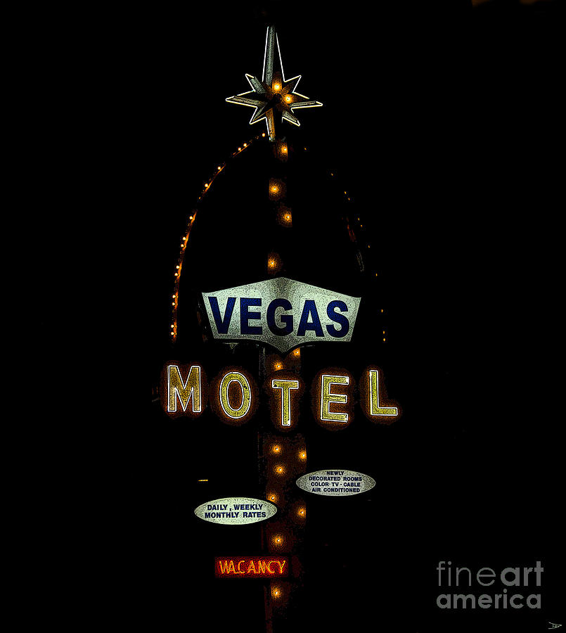 Vegas Motel  Painting by David Lee Thompson