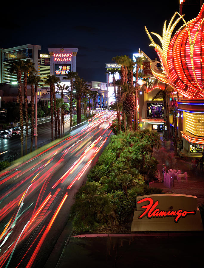 Car Photograph - Vegas Nights IV by Ricky Barnard