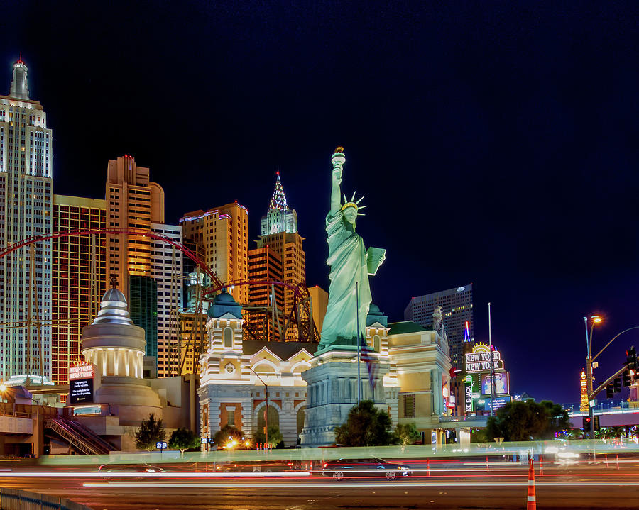 Vegas NY at Night Photograph by Joe Myeress