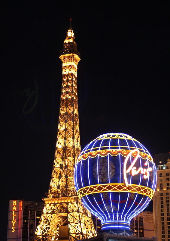 Vegas Paris At Night Photograph by David Nicholls