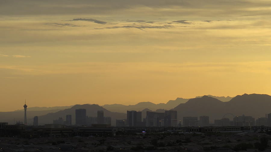 Las Vegas Photograph - Vegas Sunrise by Emily Hargreaves