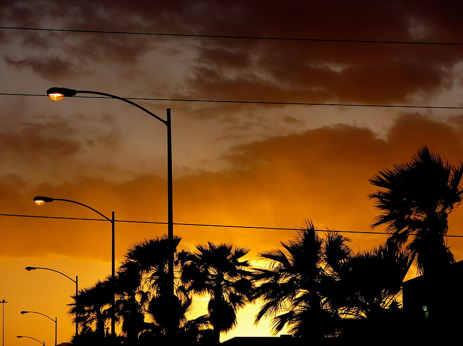 Vegas Sunset Photograph by Chris Bavelles