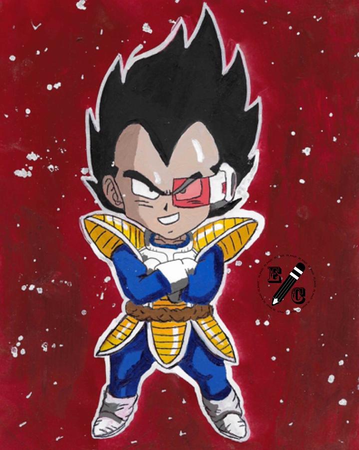 majin vegeta painting