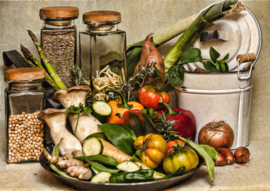 Vegetable and Canisters Still Life STL697793 Painting by Dean Wittle