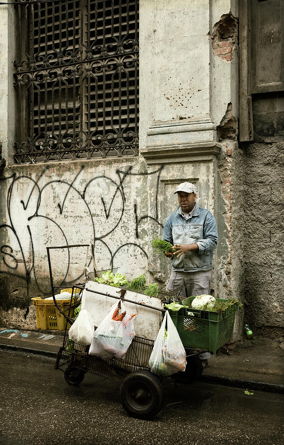 Vegetable Vendor Havana Cuba Photograph by Joan Carroll