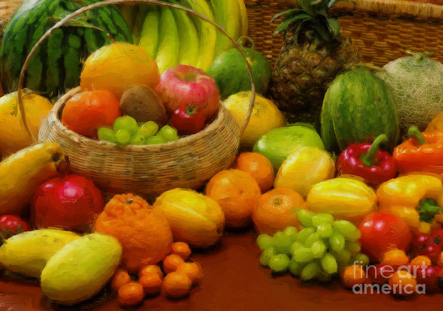 Vegetables and Fruits  Painting by Gull G