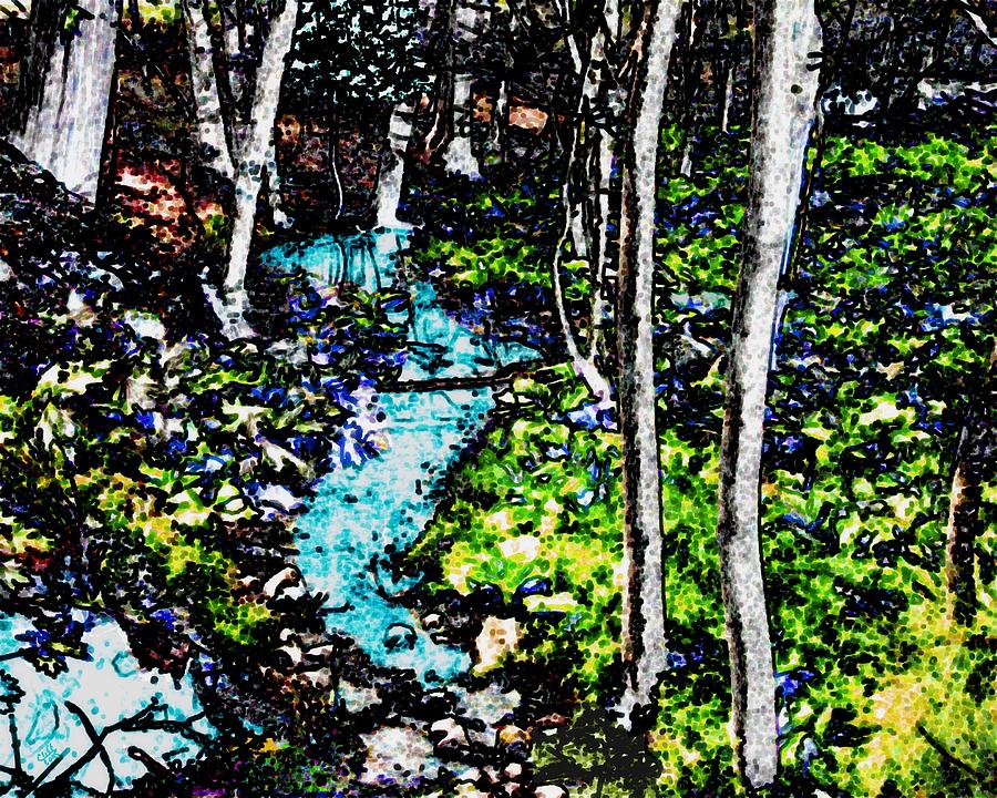 Vegetated Wetlands Painting by Cliff Wilson
