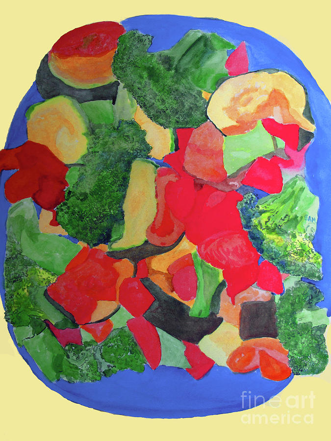Vegetable Painting - Veggies Two by Sandy McIntire