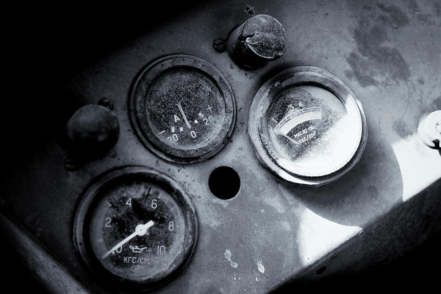 Vehicle Dials in Dust Photograph by John Williams