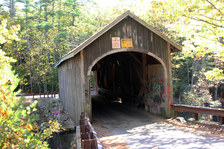 Vehicular covered Bridge Windham ME Painting by Imagery-at- Work