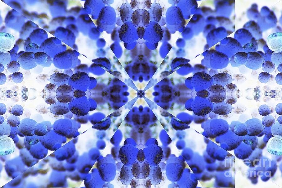 Abstract Digital Art - Veiled in Blue by Lorles Lifestyles