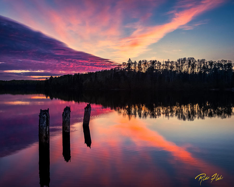 Veiled Sunset at Trestle Pines Photograph by Rikk Flohr