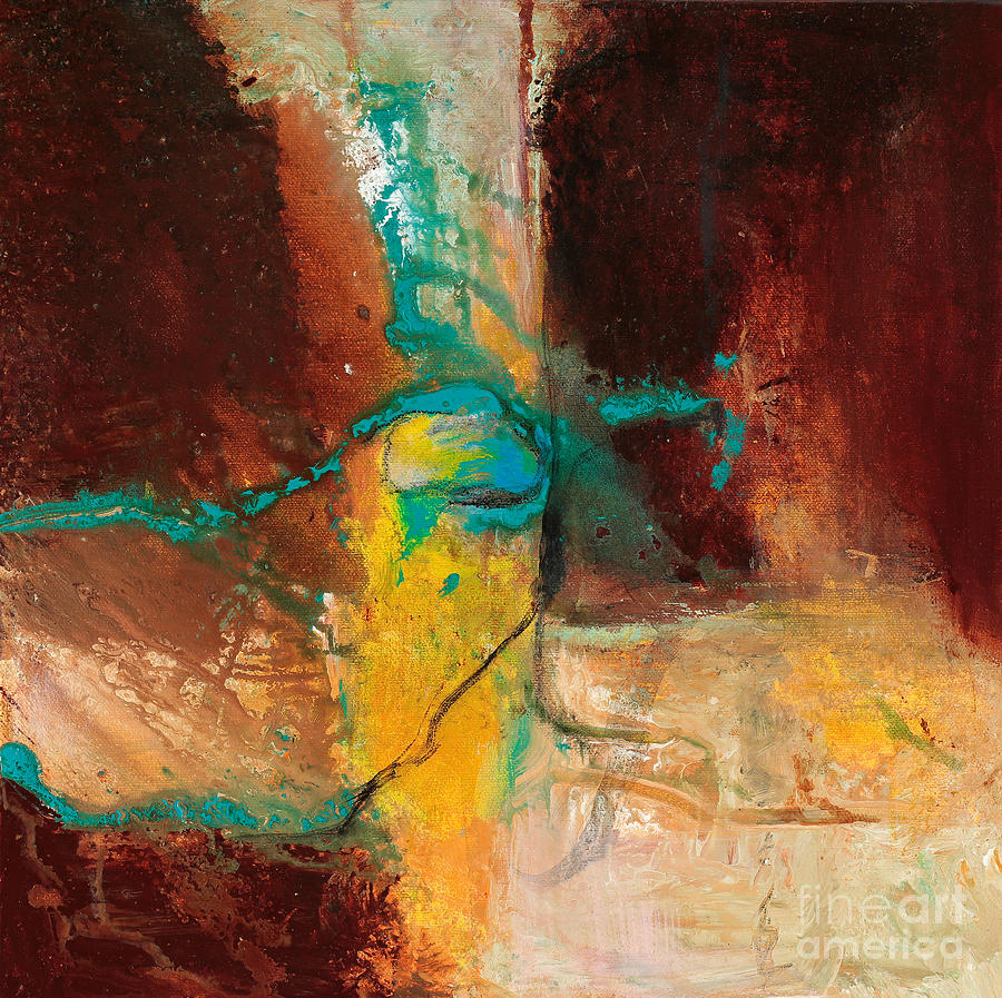 Abstract Painting - Vein Turquoise by Pat Saunders-White