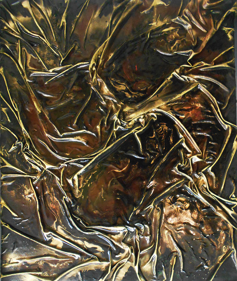 Veins Of Gold 2 Mixed Media by Angela Stout