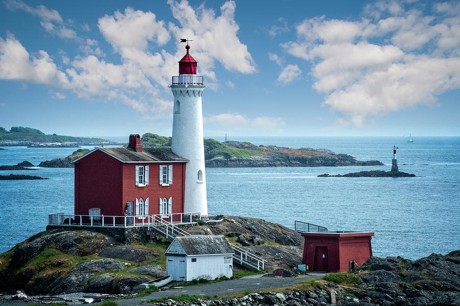 Veiw of the Fisgard Lighthouse Photograph by Jeanette Mahoney
