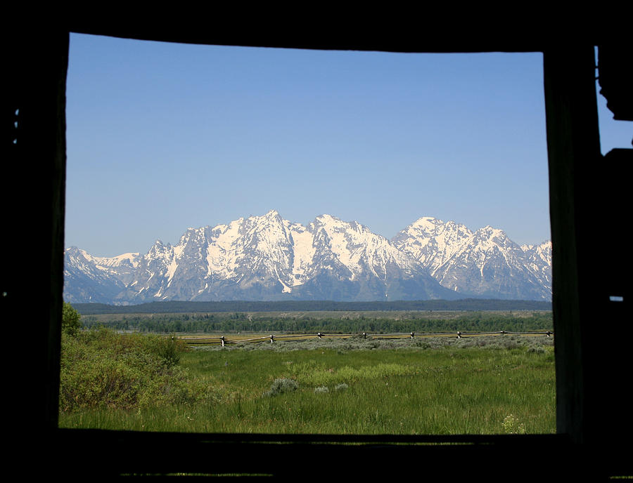 Veiw of the Grand Tetons from Cunninghams Cabin 1 Photograph by George Jones