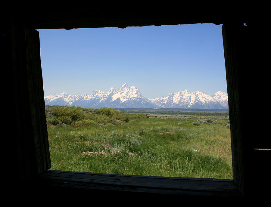 Mountain Photograph - Veiw of the Grand Tetons from Cunninghams Cabin 2 by George Jones