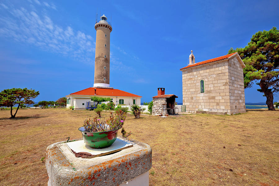 Veli Rat lighthouse and chapel view Photograph by Brch Photography