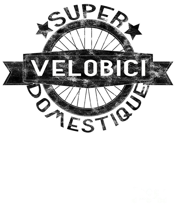 Bicicletta Digital Art - Velobici Super Domestique Retro Bike Bicycling Distressed by Henry B