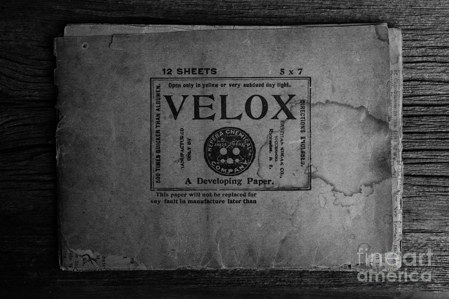 Velox Developing Paper Antique Paper Photograph by Edward Fielding
