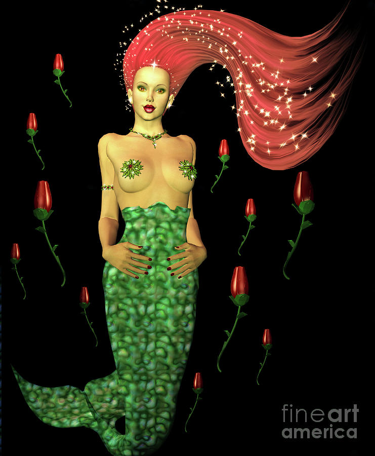 Velvet Mermaid Digital Art by Dorothy Lee