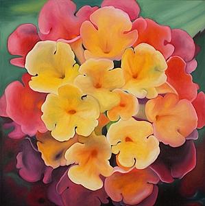 Flower Painting - Velvety Lanterna by Marian Gliese Flower Painting - Velvety Lanterna by Marian Gliese