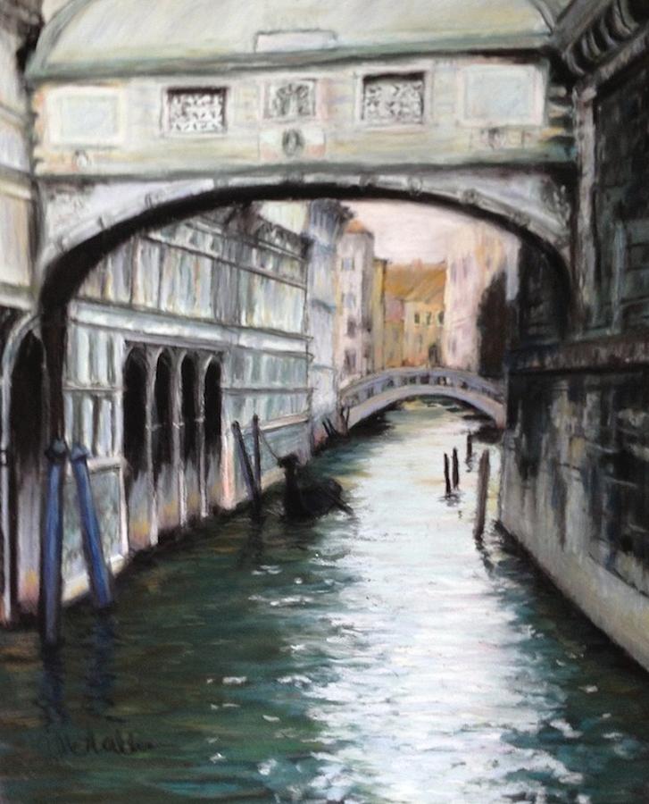 Landscape Painting - Vencie Canal by Jacquie McMullen