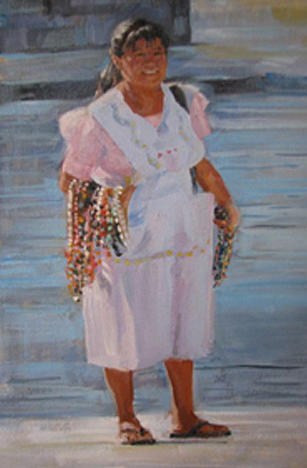 Mexico Painting - Vendadora de Gotas by Neal Smith-Willow
