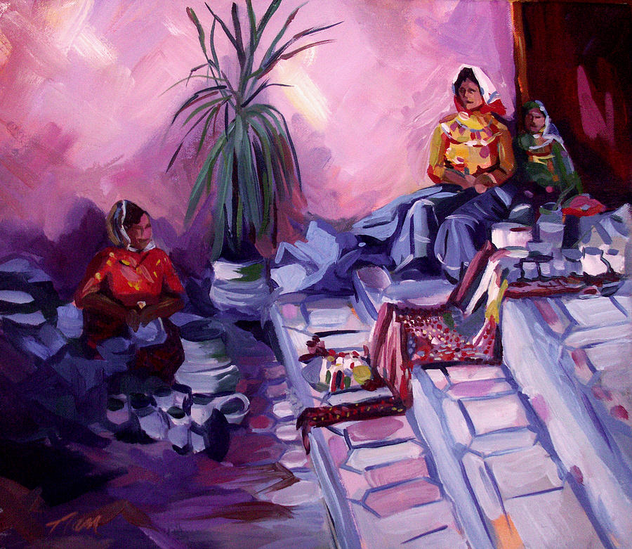 Venders at Copper Canyon Painting by Nancy Griswold