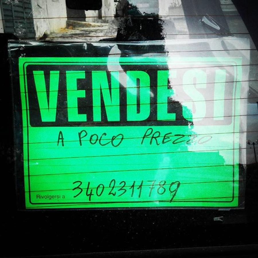 Notice Photograph - #vendesi #signboard #forsale #cheap by Michele Stuppiello