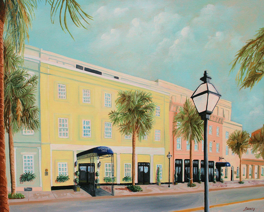 City Painting - Vendue Inn Charleston South Carolina by Todd Bandy