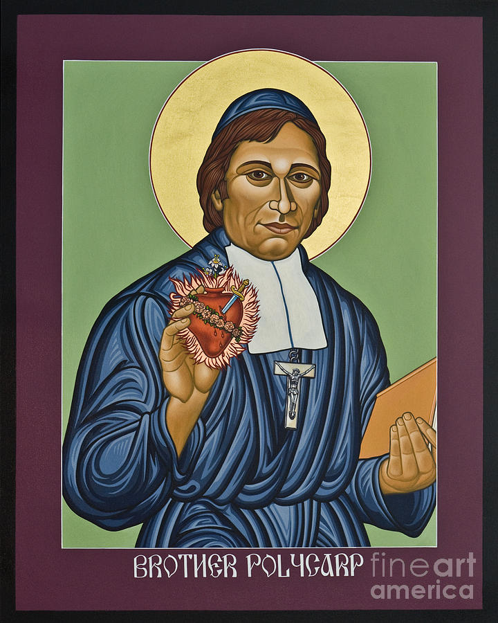 Venerable Br. Polycarp - Hippolyte Gondre - LWPLY Painting by Lewis Williams OFS