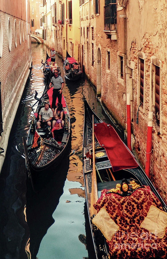 Venetian Digital Art - Venetian Canal by Jackie MacNair
