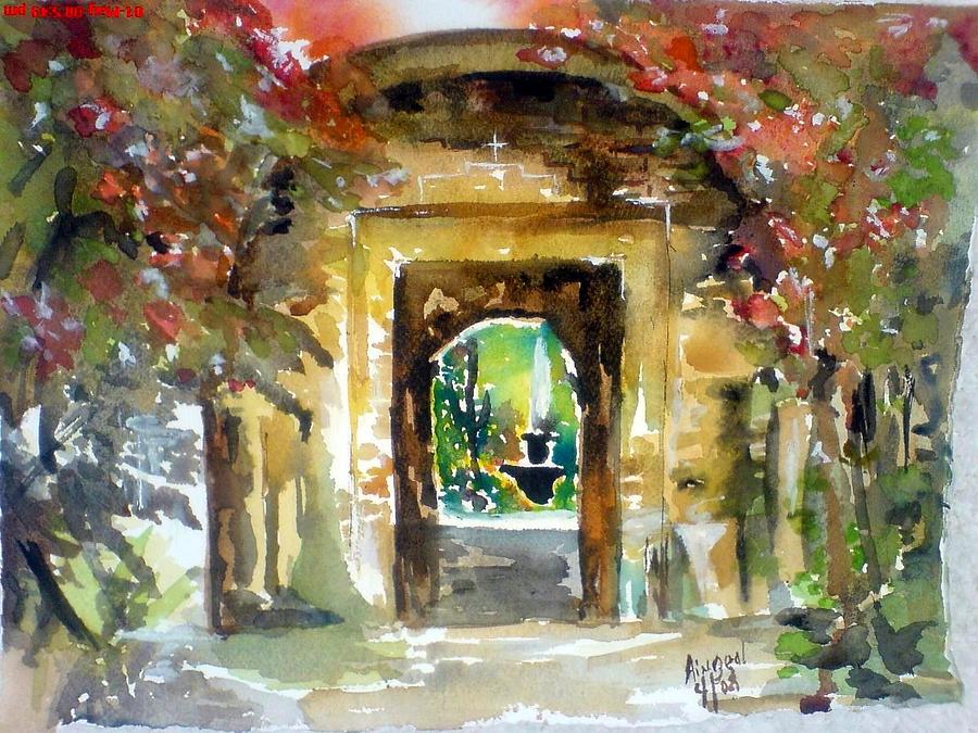 Venetian Gardens Painting by AHONU Aingeal Rose