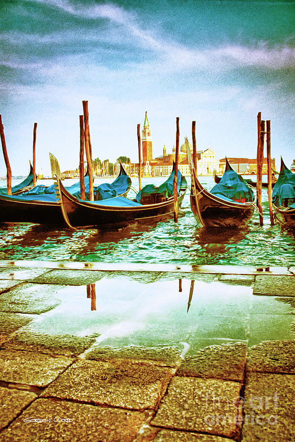 Venetian Gondolas - Gold Edition by Gordon Wood Venetian Gondolas - Gold Edition by Gordon Wood