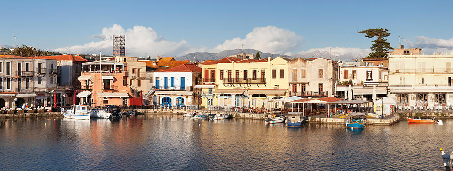 Architecture Photograph - Venetian Harbour, Rethymno, Crete by Panoramic Images