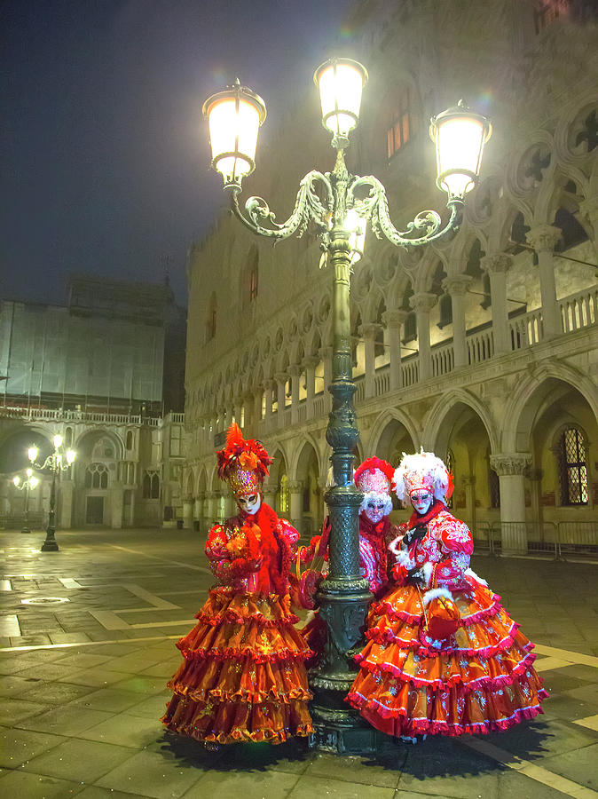 Venetian Ladies in San Marcos Square Photograph by Cheryl Strahl