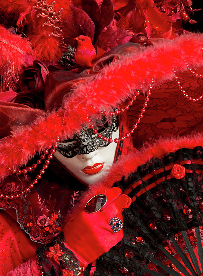Venetian Lady in Red II Photograph by Cheryl Strahl Venetian Lady in Red II Photograph by Cheryl Strahl