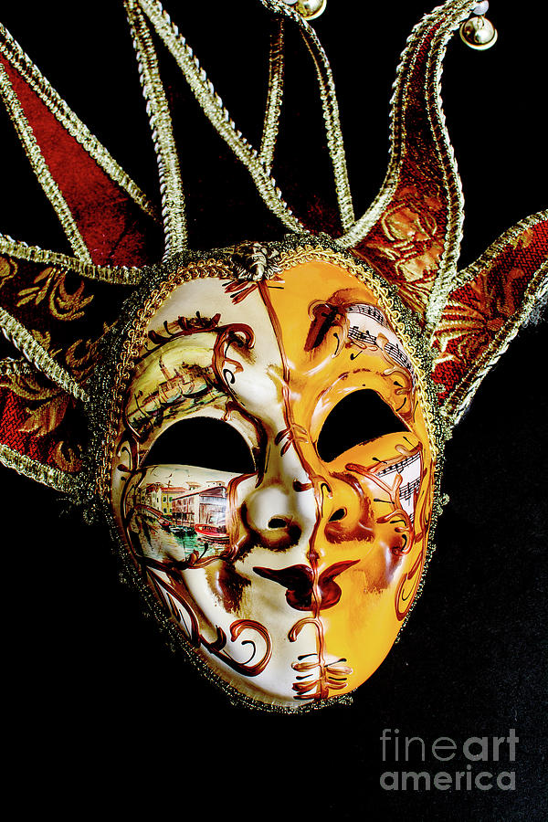 Venetian Mask Photograph - Venetian Mask 2 by Steve Purnell