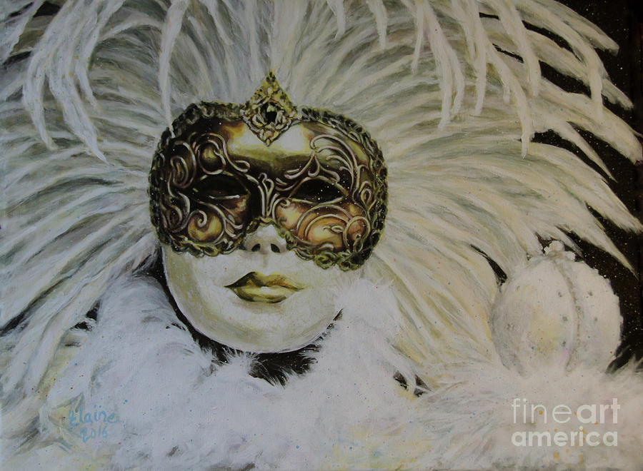 Venetian Mask 4 Painting by Elaine Berger