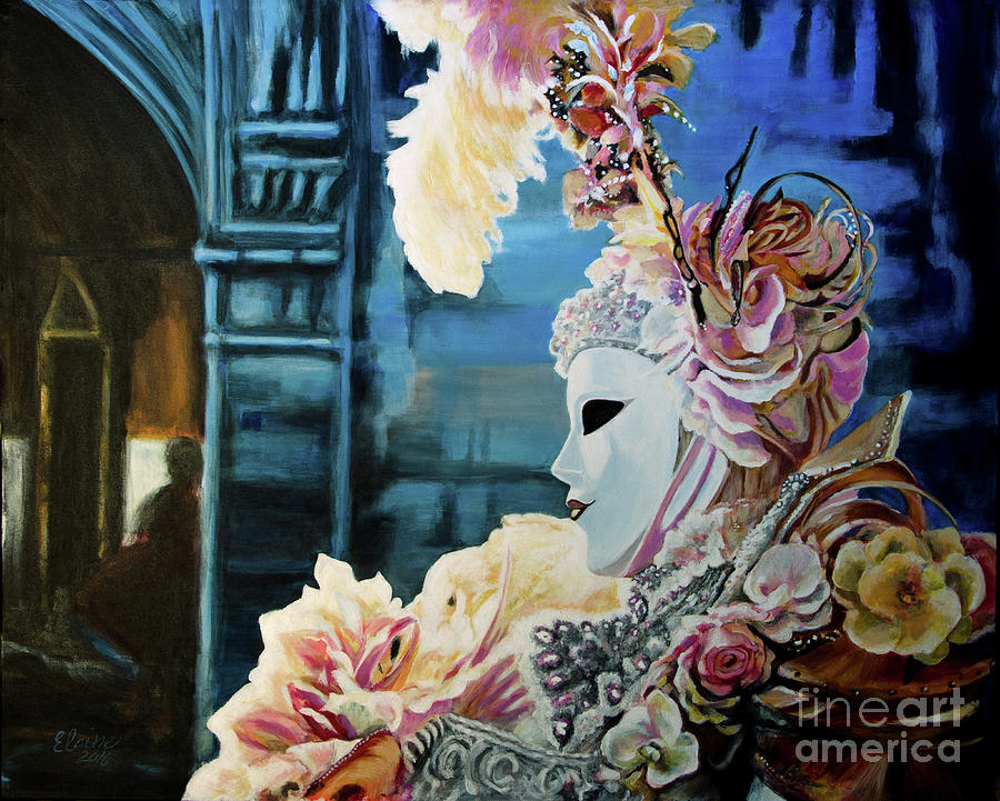 Venetian Mask 6 Painting by Elaine Berger