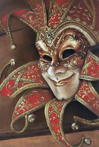 Venetian Mask Painting - Venetian Mask II by Rose Baggs Venetian Mask Painting - Venetian Mask II by Rose Baggs