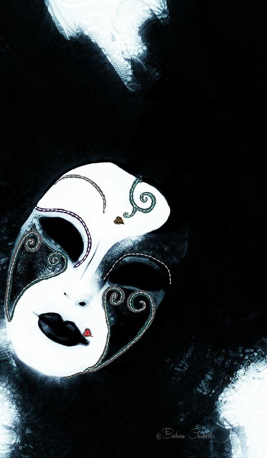 Venetian Mask Of Mystery Mixed Media by Barbara Chichester