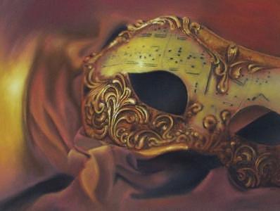 Venetian Mask Painting by Rose Baggs Venetian Mask Painting by Rose Baggs